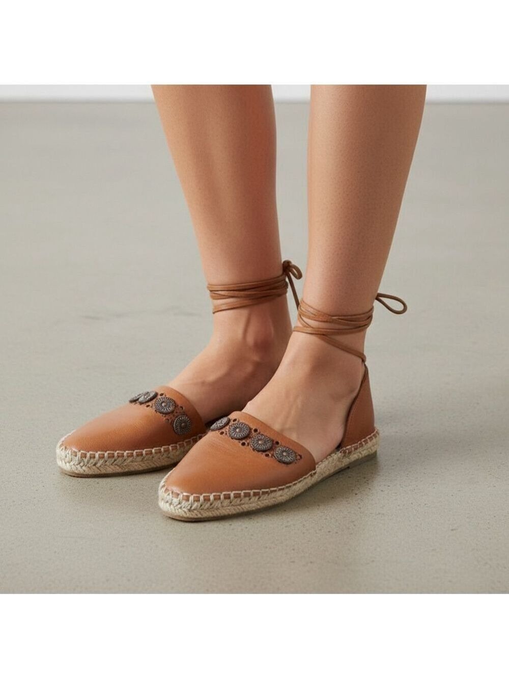 Belle by Sigerson Morrison Women Sandals Brown Leather Espadrille US 8